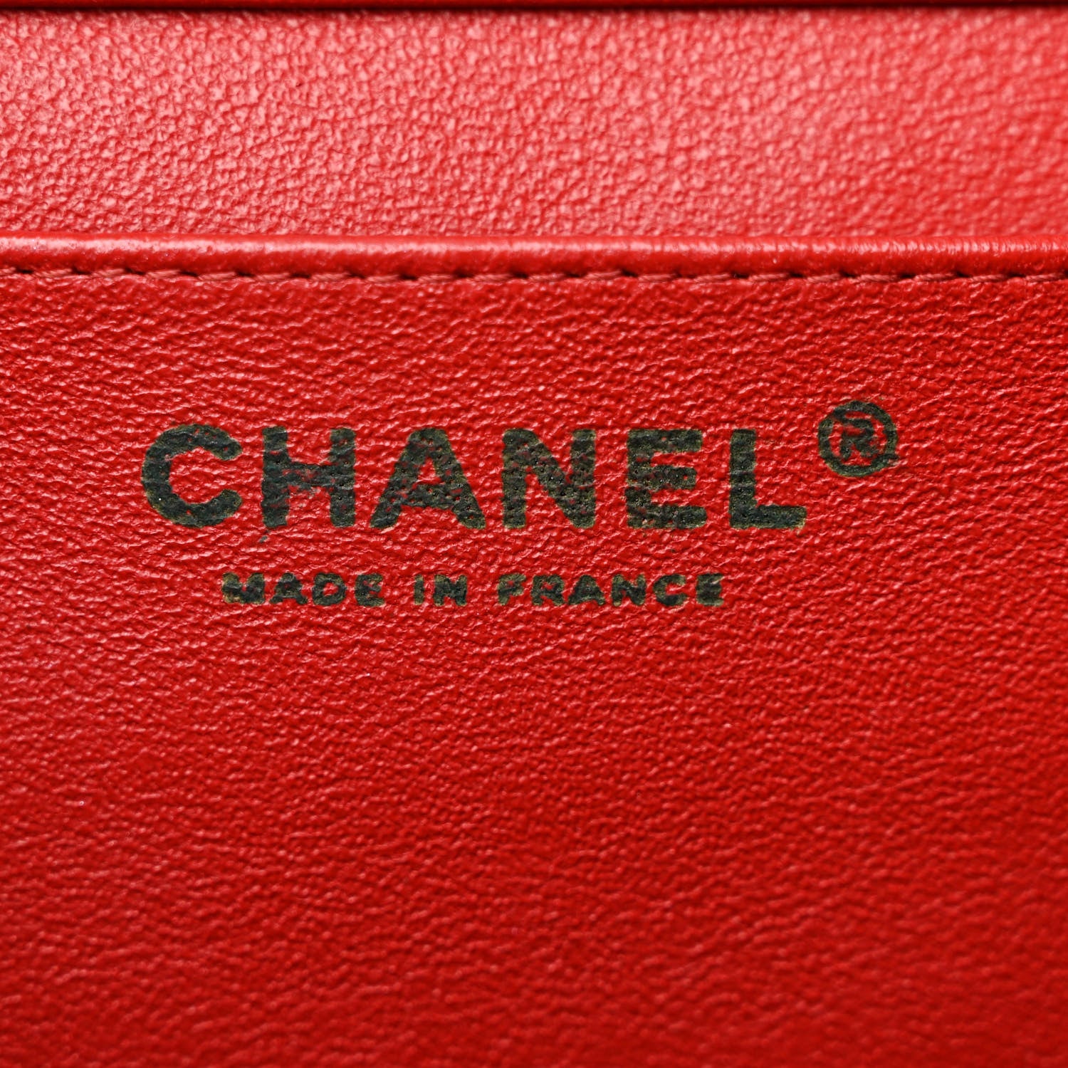 Chanel Lambskin Quilted Clutch With Chain Flap Red 6 of 12
