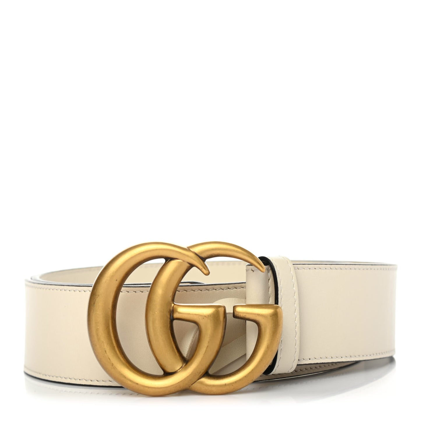 Calfskin Double G 40mm Belt 85 34 Mystic White