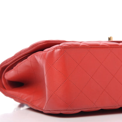 Chanel Lambskin Quilted Jumbo Double Flap Red 6 of 10