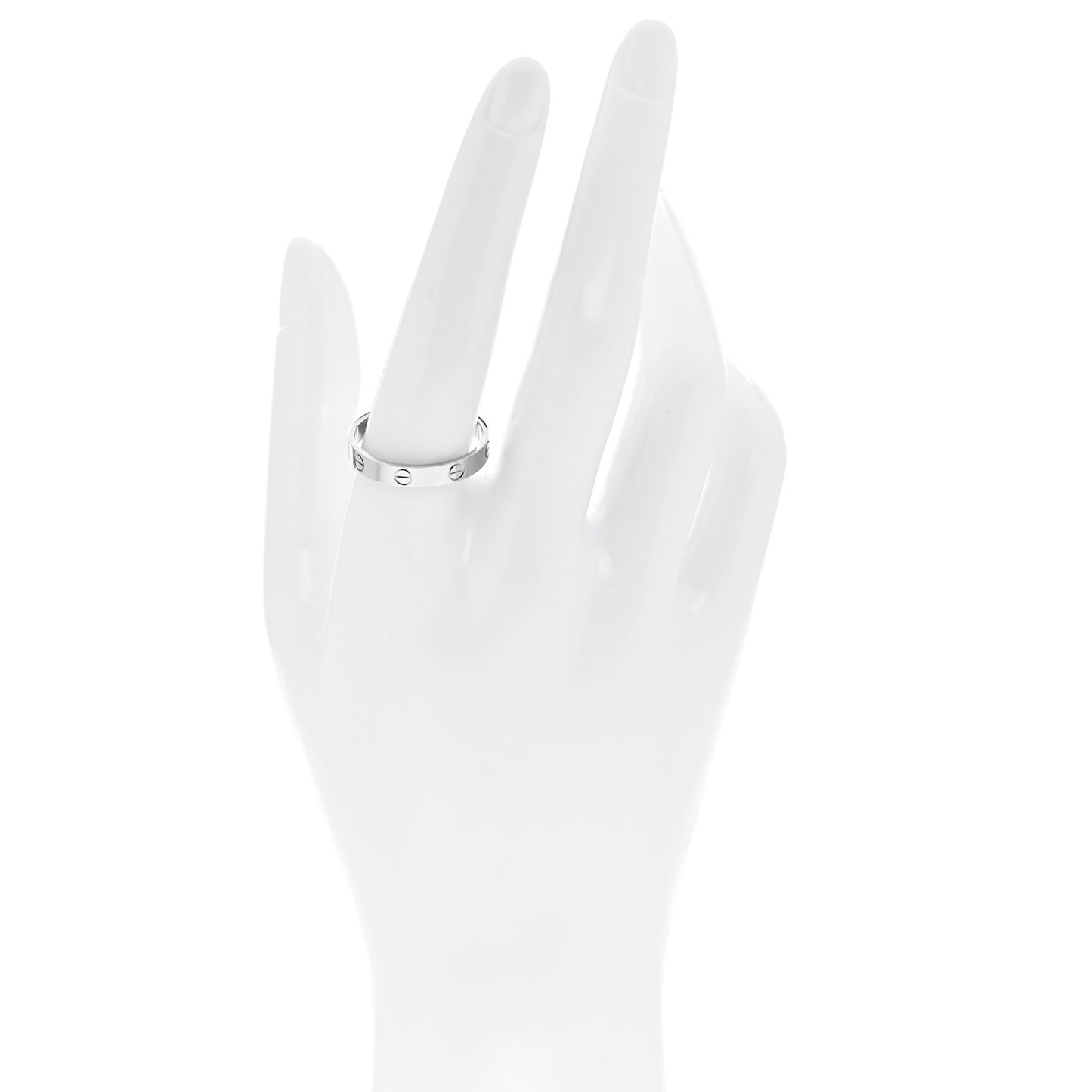 18K White Gold 3.5mm LOVE Wedding Band Ring 61 9.5