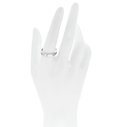 Cartier 18K White Gold 3.5mm LOVE Wedding Band Ring 61 9.5 2 of 5