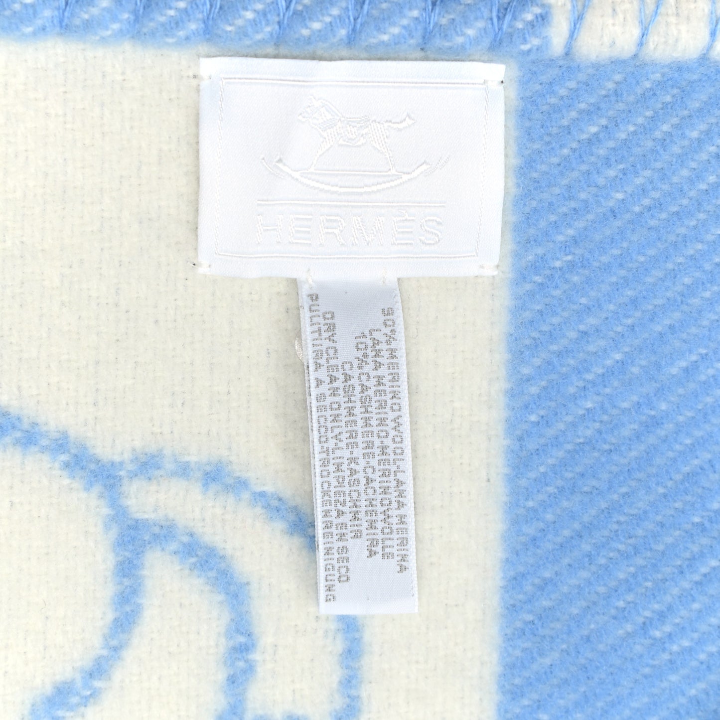 Wool Cashmere Adada Avalon Baby Blanket Blue Glacier