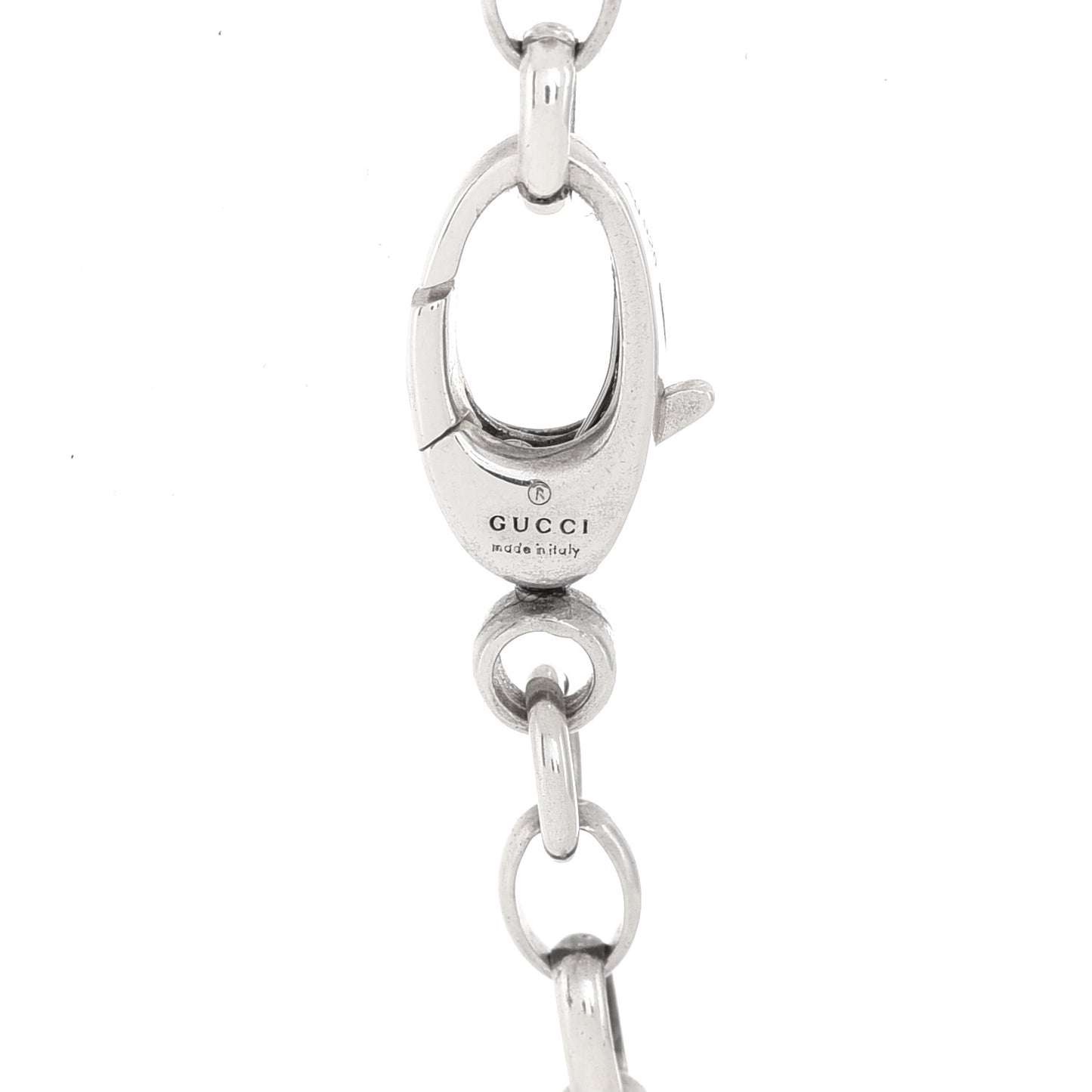 Sterling Silver Interlocking Circle GG Pendant Necklace