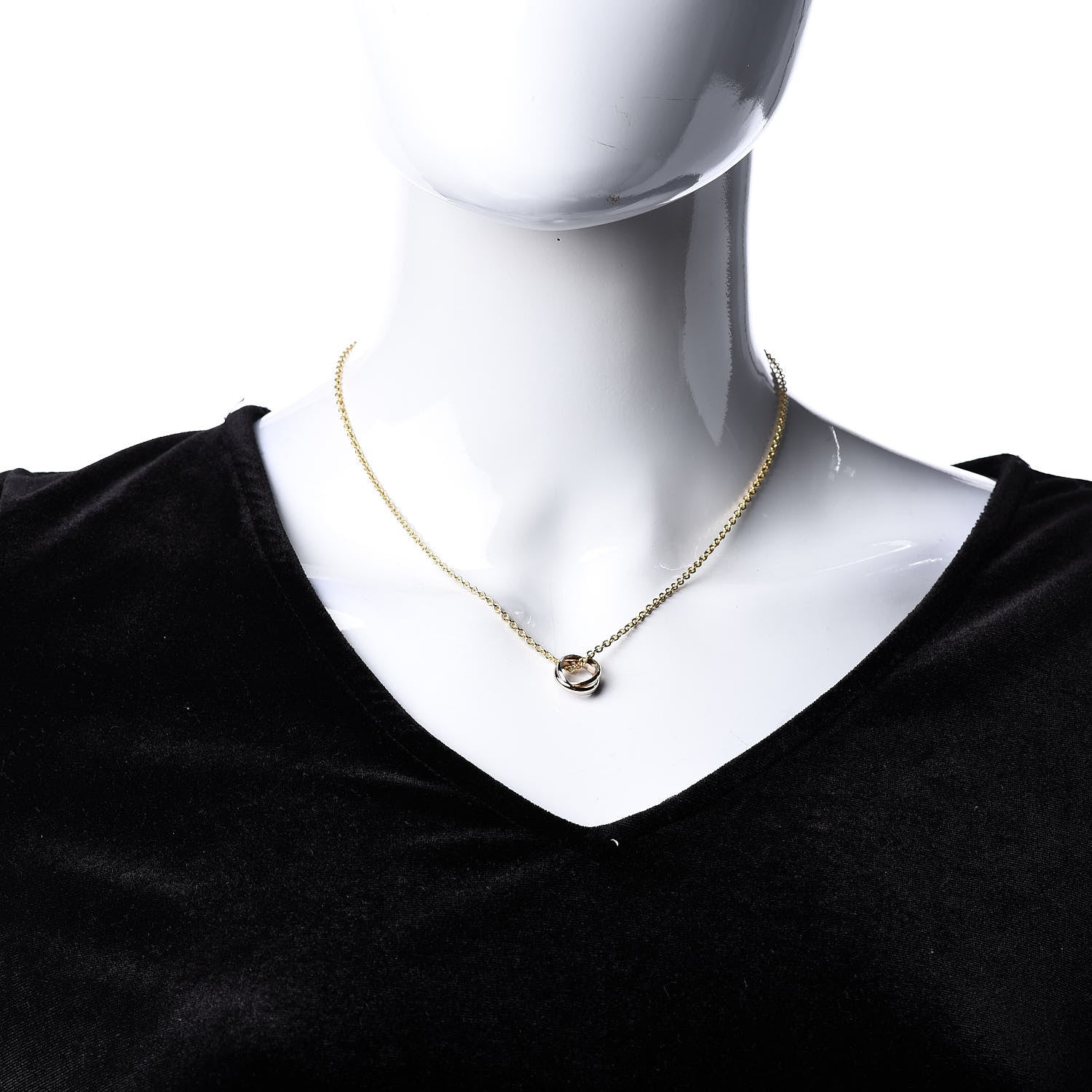 Cartier 18K Pink Yellow White Gold Trinity Pendant Necklace 2 of 6