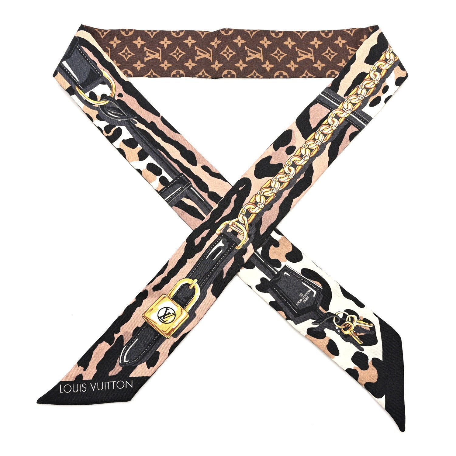 Louis Vuitton Silk Monogram Confidential Bandeau Marron 1 of 3
