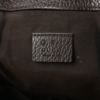 Gucci Monogram Dollar Calfskin O Drawstring Backpack Beige Ebony Testa di Moro Dark Chocolate 6 of 10