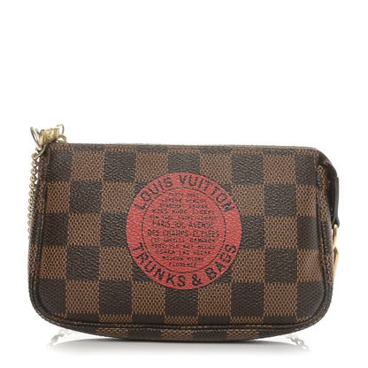 Louis Vuitton Damier Ebene Complice Trunks and Bags Mini Pochette Accessories Red 1 of 6