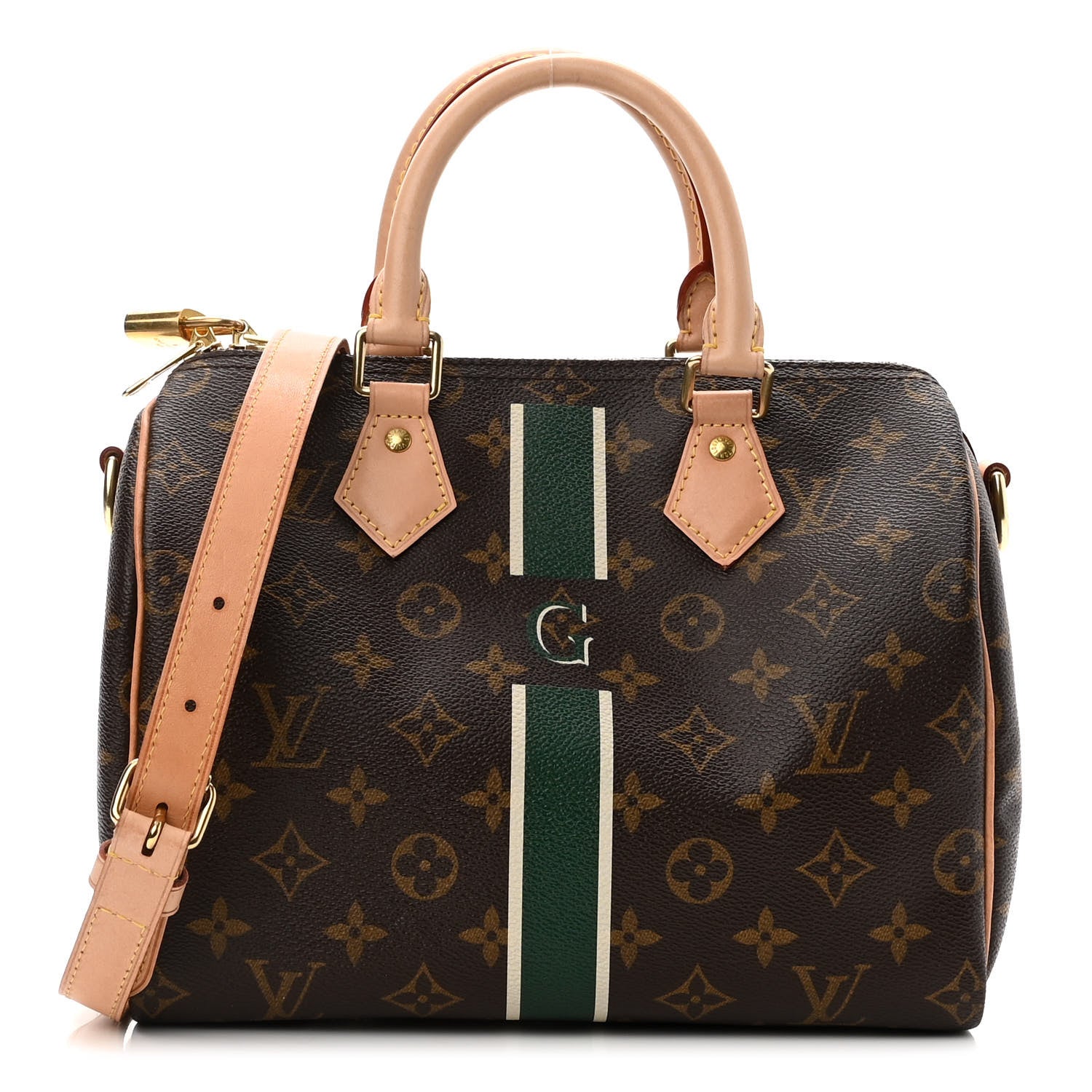 Louis Vuitton Monogram My LV Heritage Speedy Bandouliere 25 Vert Anglais White 1 of 10