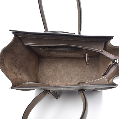 Celine Drummed Calfskin Micro Luggage Souris 5 of 9