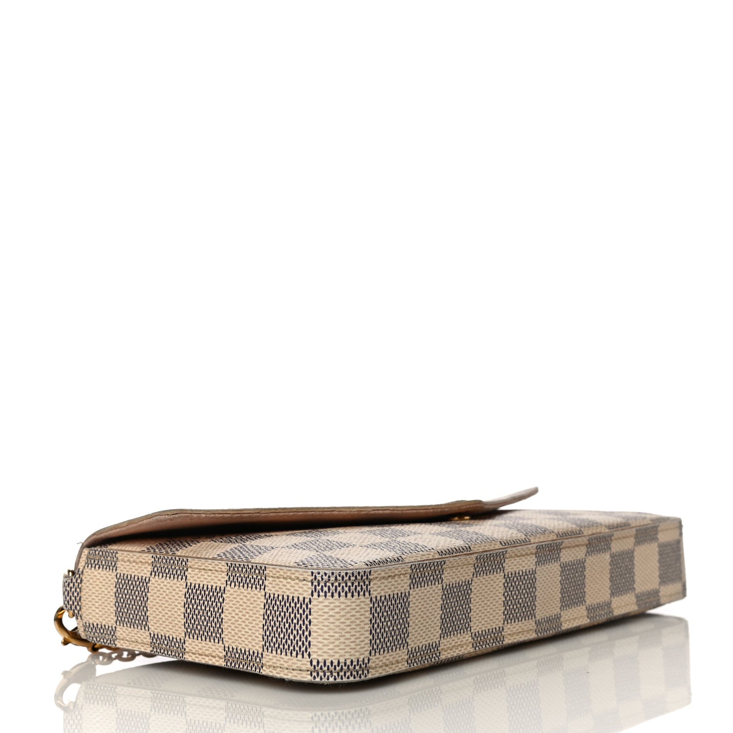 Louis Vuitton Damier Azur Pochette Felicie Chain Wallet Rose Ballerine 5 of 18