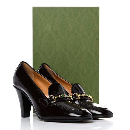 Gucci Kid Soft Lux Horsebit Mid Heel Loafer Pumps 39 Brown 8 of 8