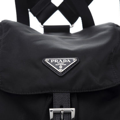 Prada Tessuto Nylon Saffiano Medium Backpack Black 9 of 9