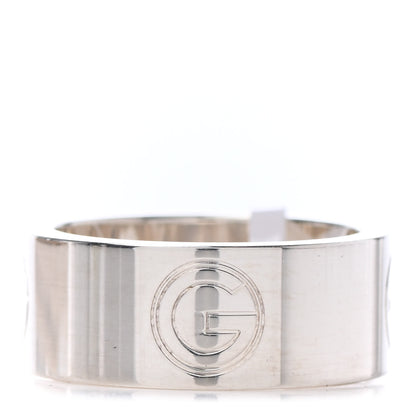 Gucci Sterling Silver G Cutout Band Ring 54 6.75 2 of 9
