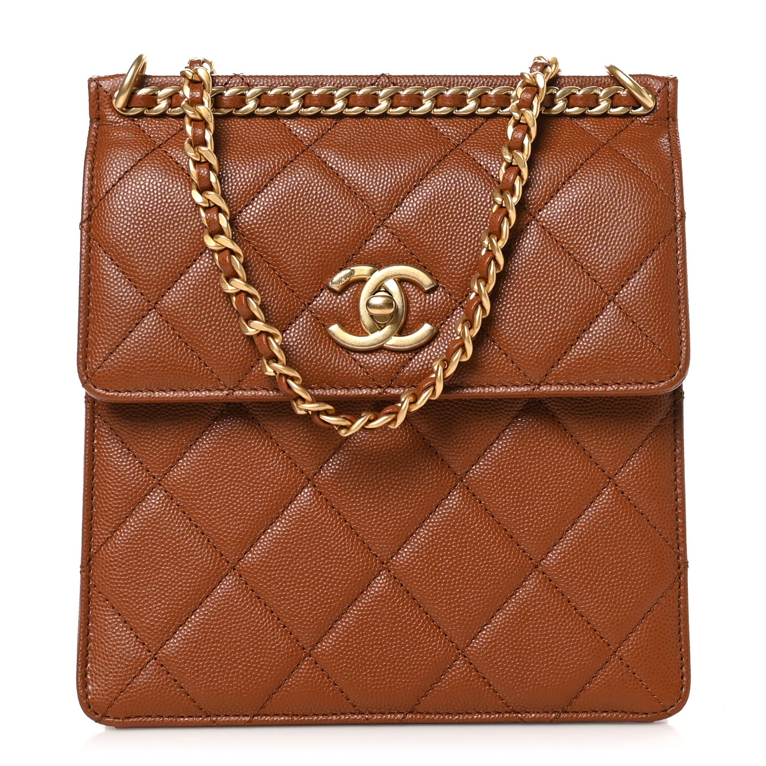 Chanel Caviar Quilted Multi Chain Backpack Light Brown 1 of 16