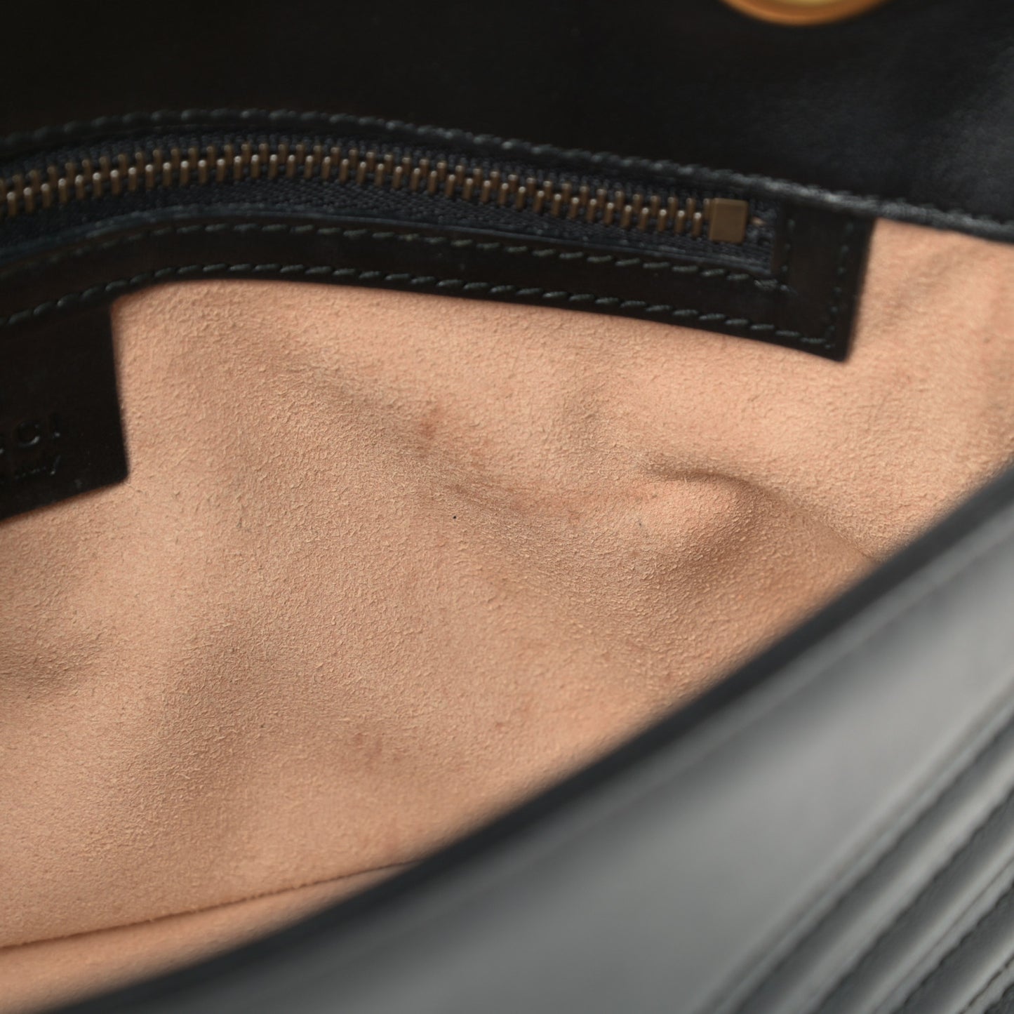 Calfskin Matelasse Small GG Marmont Shoulder Bag Black
