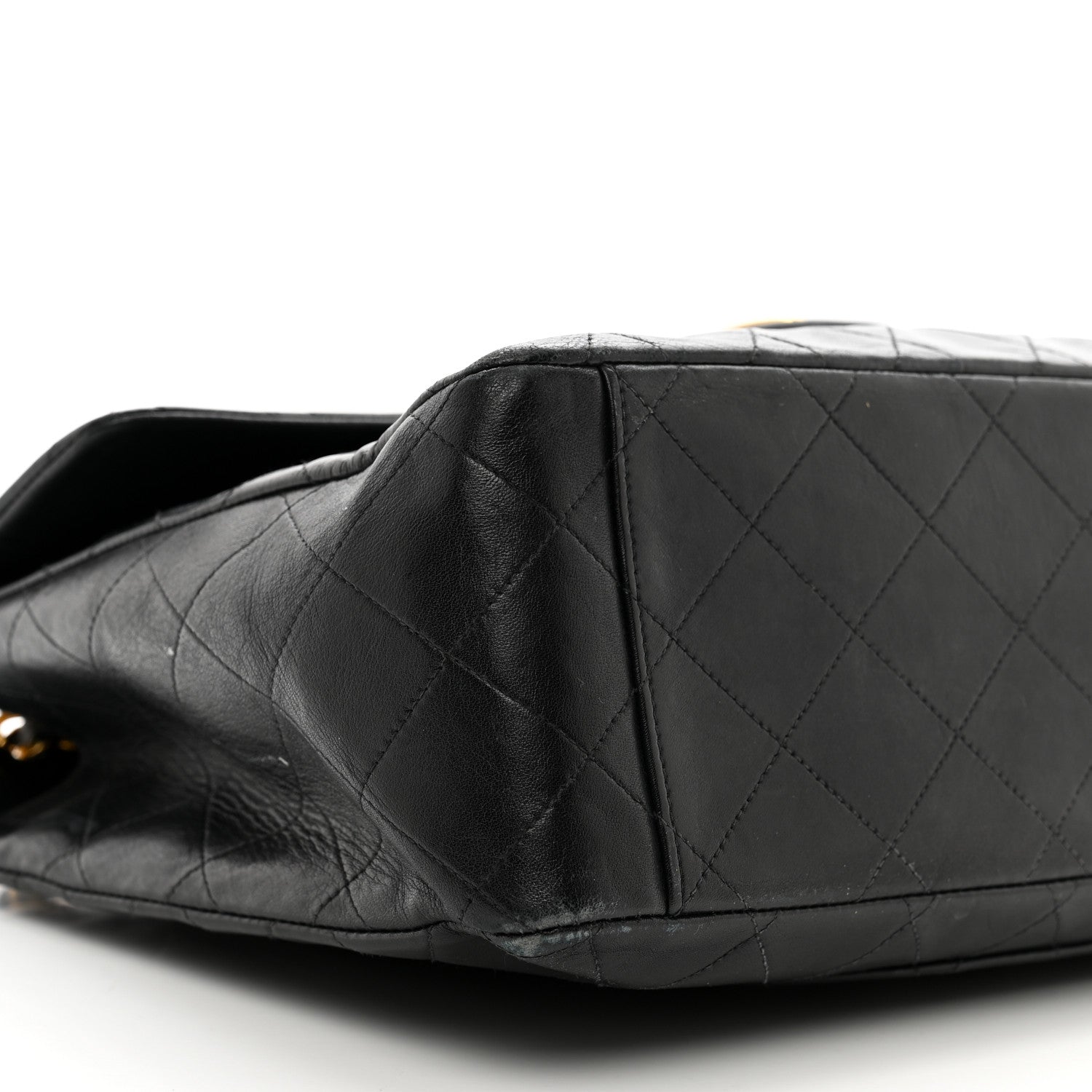 Chanel Lambskin Quilted XL Jumbo Single Flap Black 10 of 15