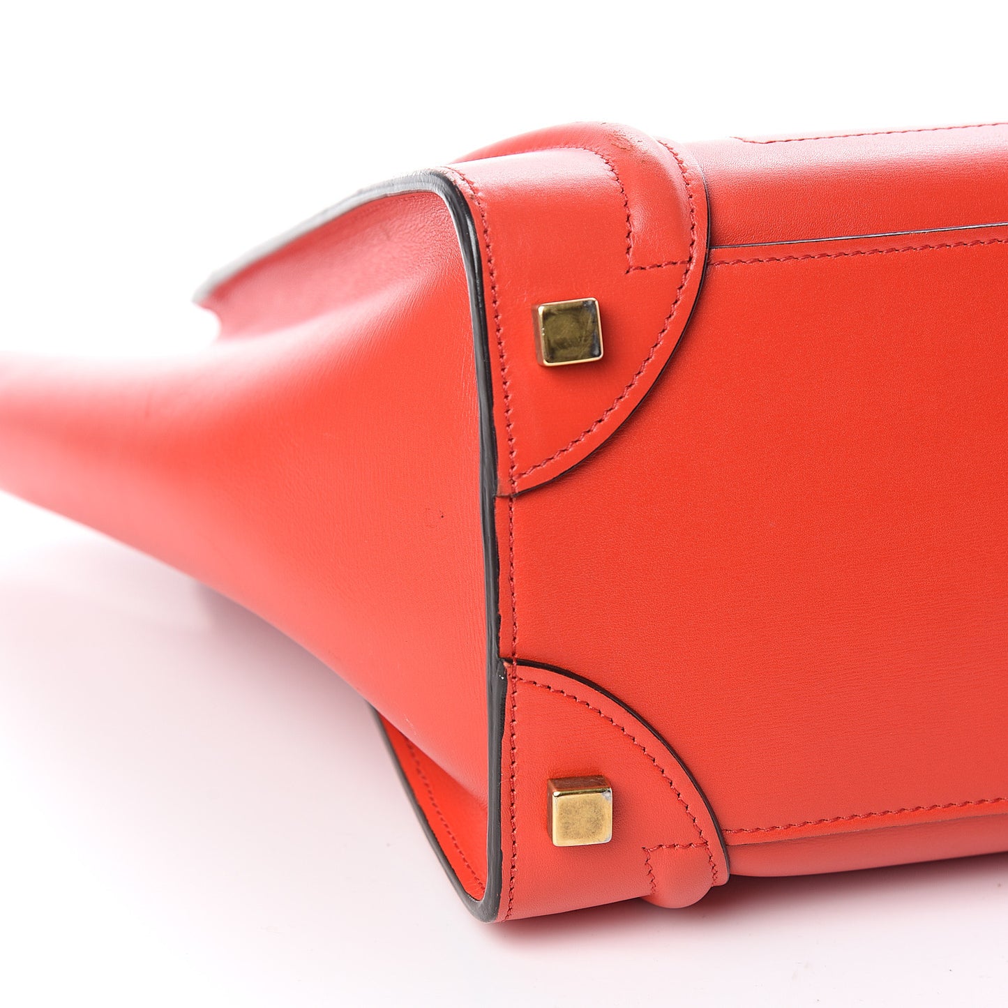 Smooth Calfskin Micro Luggage Vermillion