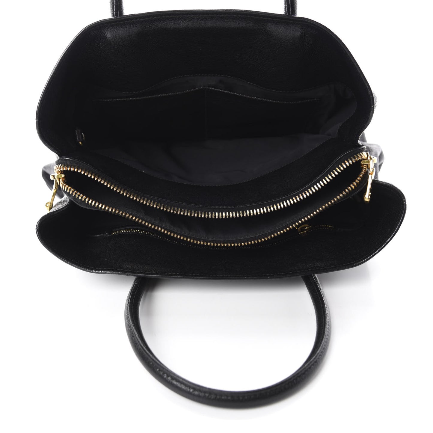 Goatskin Madras Top Handle Tote Black