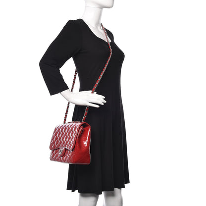 Chanel Patent Jumbo Single Flap Bordeaux 2 of 8