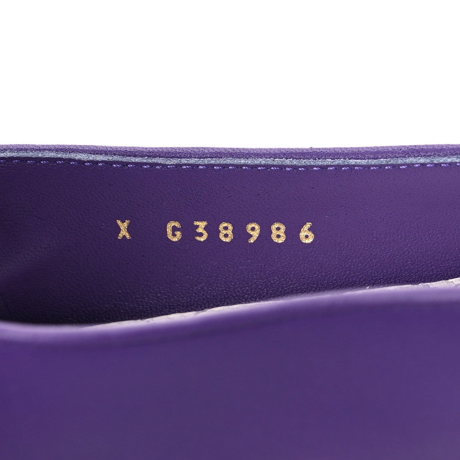 Chanel Lambskin Calfskin Cap Toe Ankle Chain Ballerina Flats 37.5 Purple 8 of 10