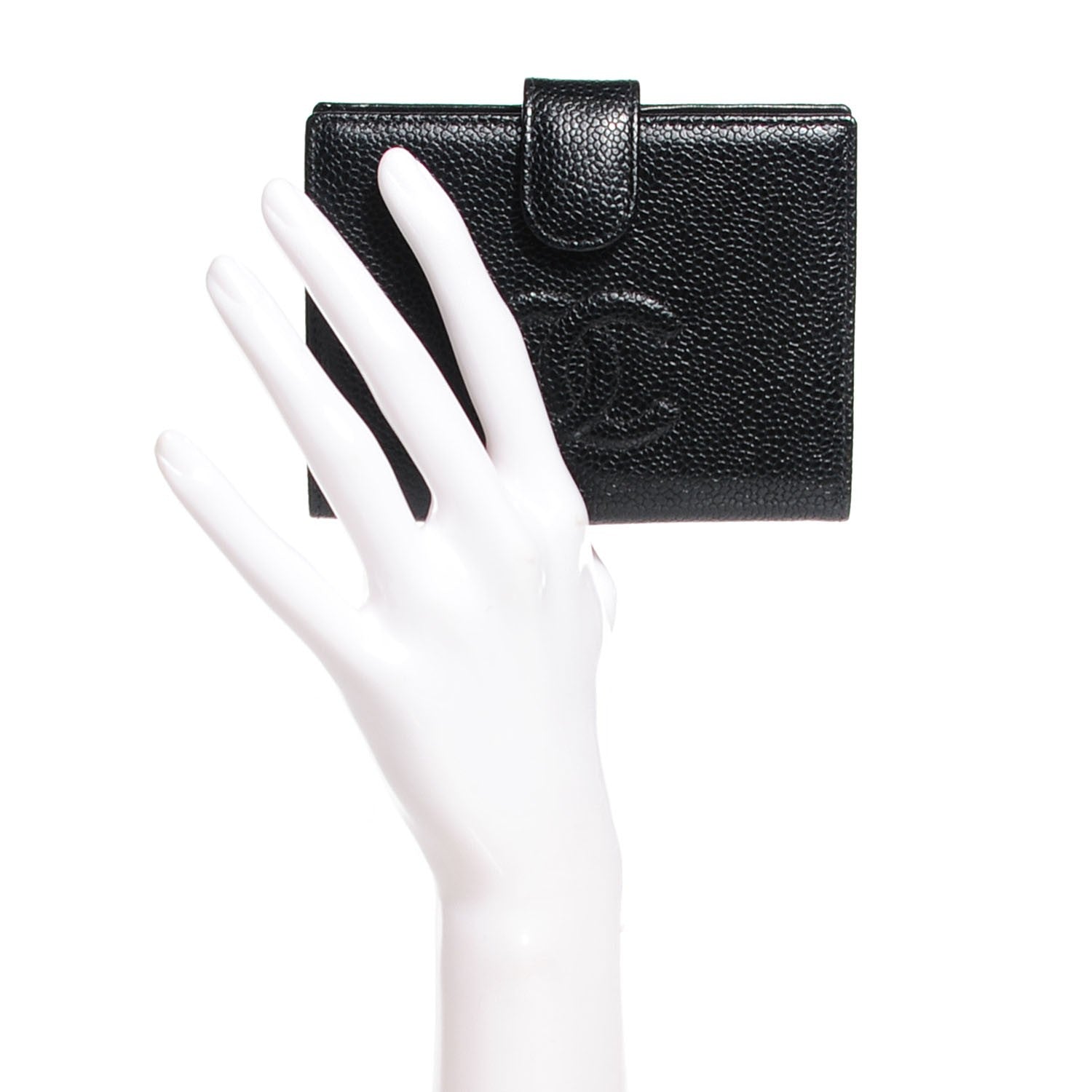 Chanel Caviar Timeless CC Compact French Wallet Black 2 of 8