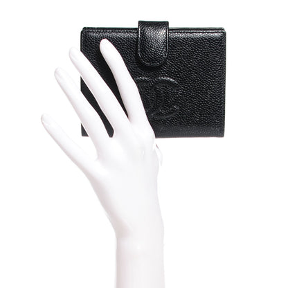 Chanel Caviar Timeless CC Compact French Wallet Black 2 of 8