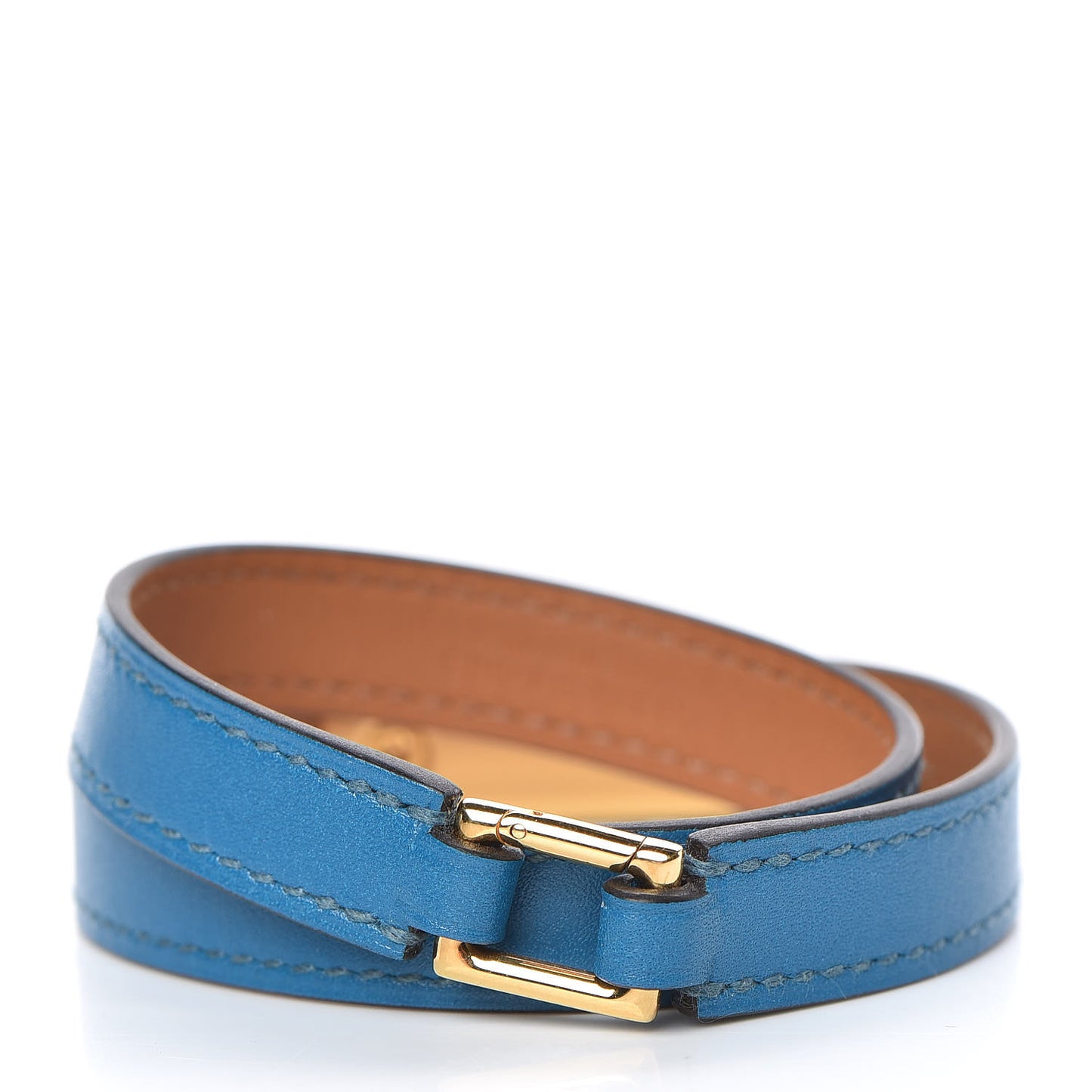 Tadelakt Rivale Double Tour Bracelet M Bleu Izmir