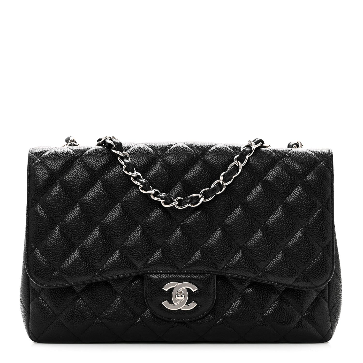 Chanel Caviar Quilted Jumbo Single Flap Black 1 of 10