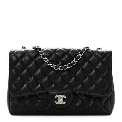 Chanel Caviar Quilted Jumbo Single Flap Black 1 of 10