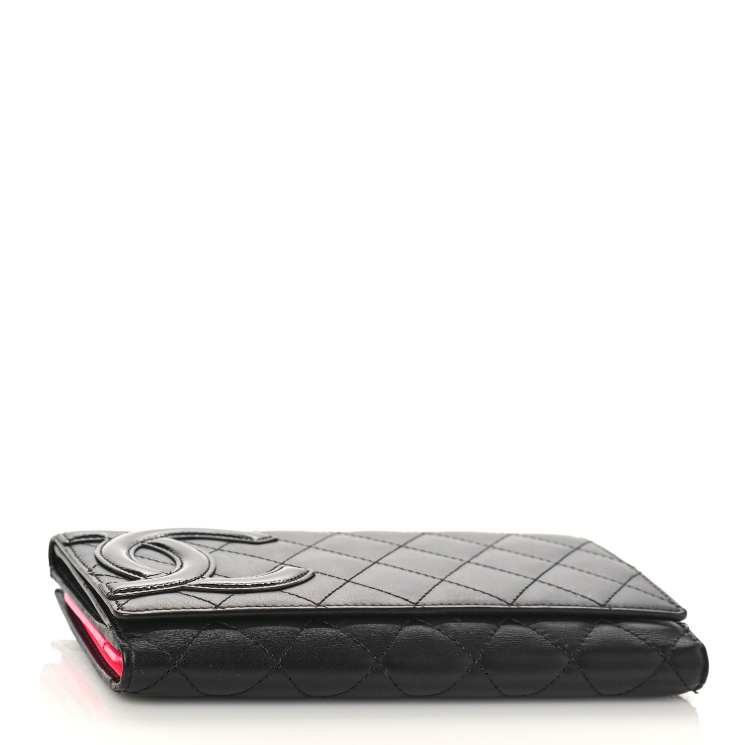 Chanel Calfskin Quilted Cambon Long Double Wallet Black 4 of 10