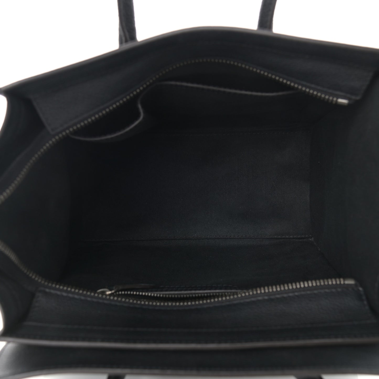 Drummed Calfskin Micro Luggage Black