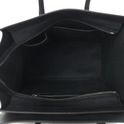 Celine Drummed Calfskin Micro Luggage Black 6 of 9