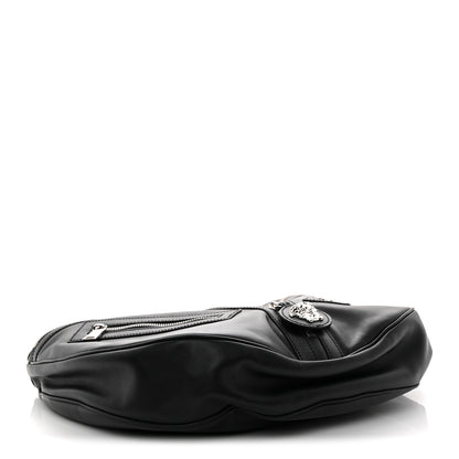 Versace Calfskin Small Repeat Zip Hobo Black 4 of 10