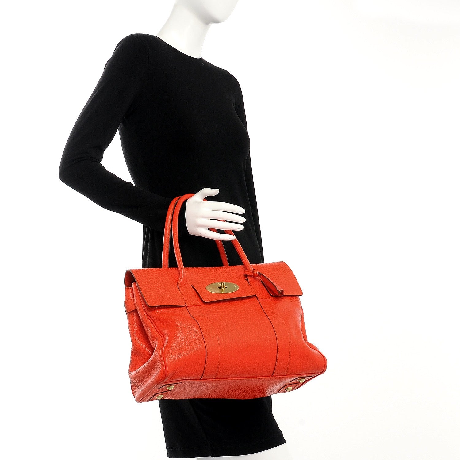 Mulberry Shiny Grain Bayswater Flame 2 of 9