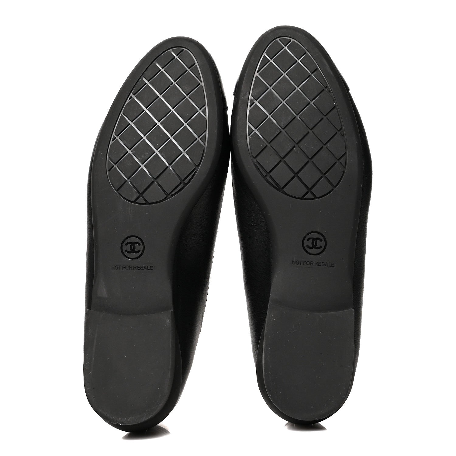 Chanel Lambskin Cap Toe Uniform Ballerina Flats 37.5 Black 5 of 9