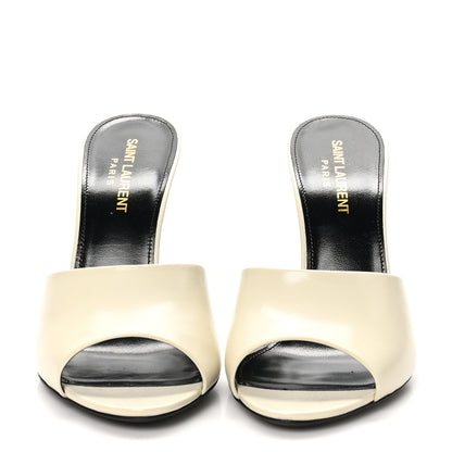 Saint Laurent Calfskin New Belfagor 95mm Mules 37 Pearl 3 of 10