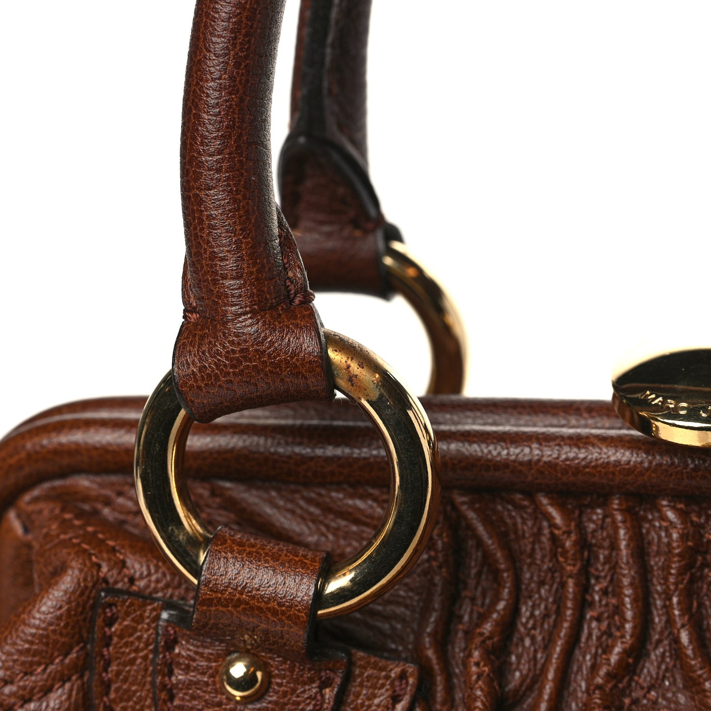 Calfskin Quilted Stam Brown