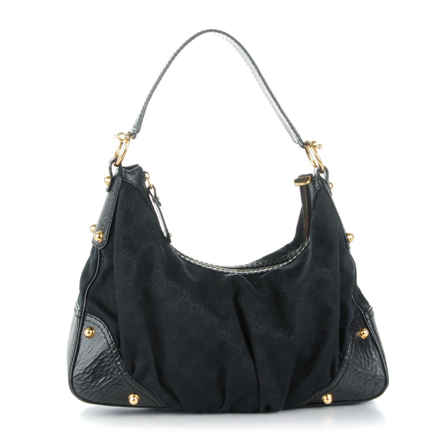 Monogram Medium Jockey Hobo Black