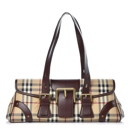 Burberry Haymarket Check Buckle Satchel 1 of 11