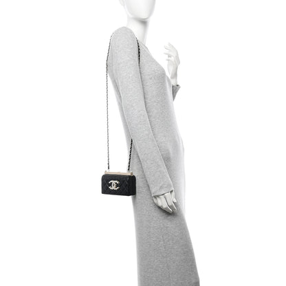 Chanel Lambskin Quilted Pearl CC Vanity Case Black 2 of 12