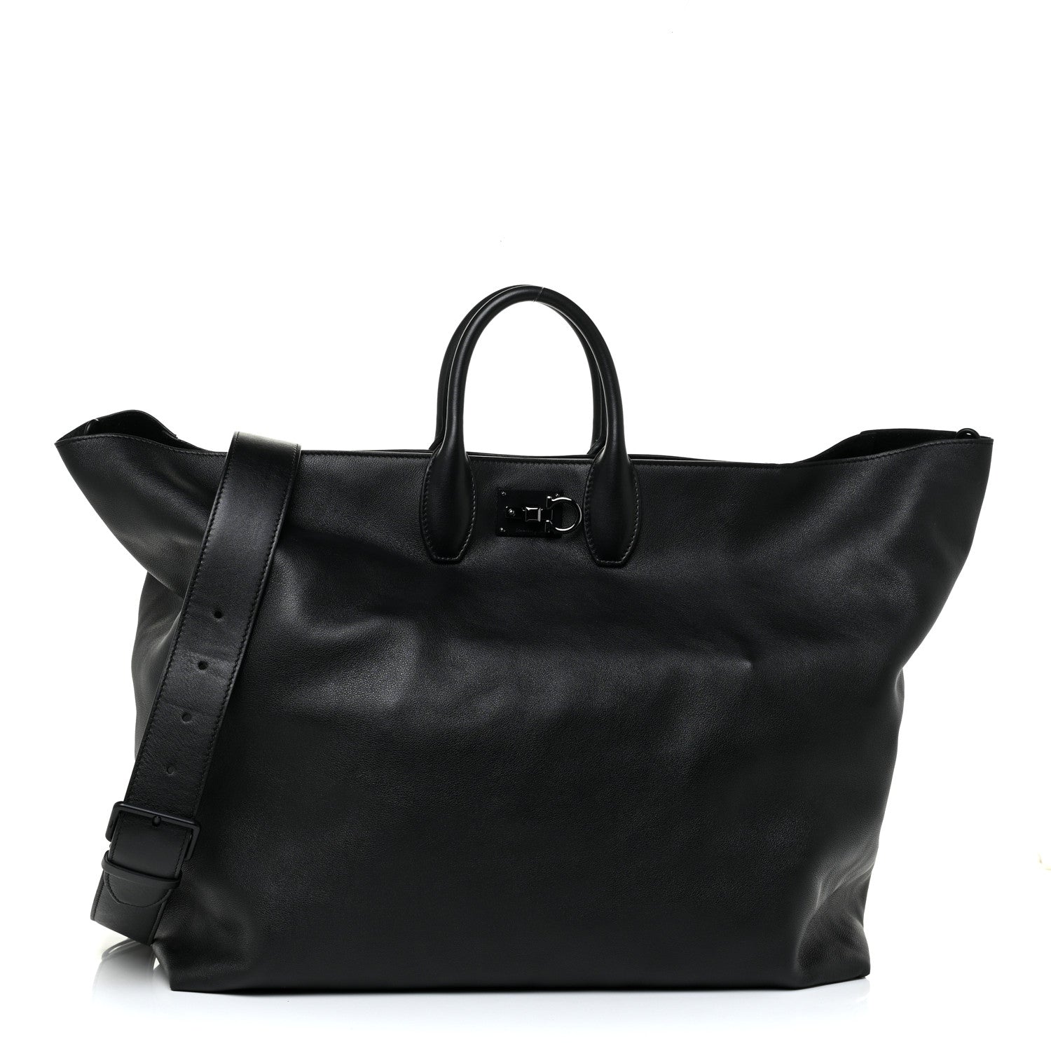 Salvatore Ferragamo Soft Calfskin Studio Tote Black 4 of 10