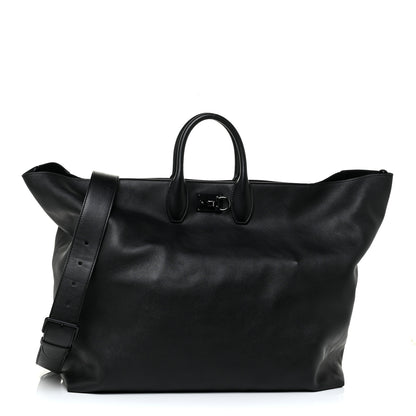 Salvatore Ferragamo Soft Calfskin Studio Tote Black 4 of 10