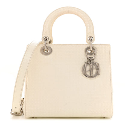 Christian Dior Patent Micro-Cannage Medium Lady Dior White 1 of 18
