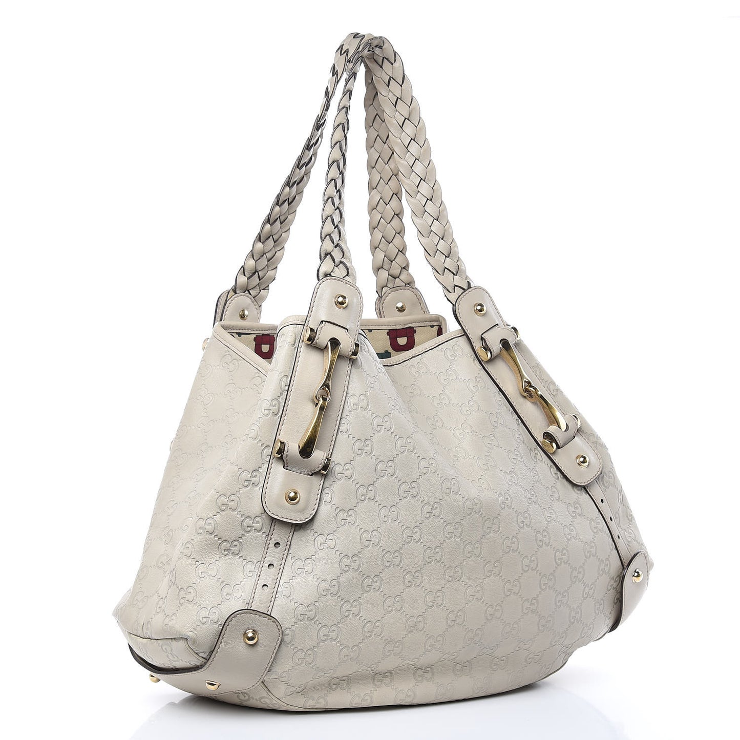 Guccissima Medium Pelham Shoulder Bag Off White