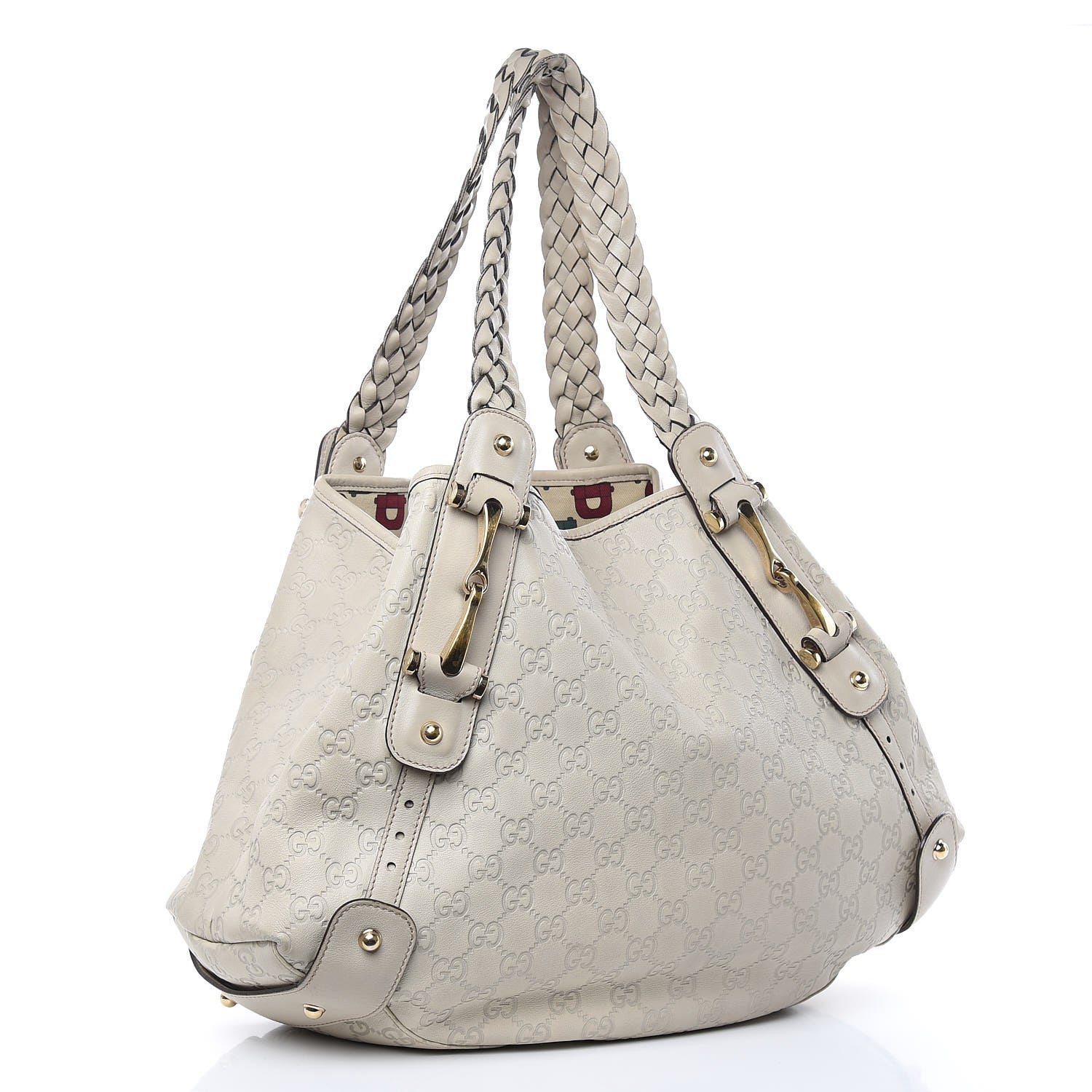 Gucci Guccissima Medium Pelham Shoulder Bag Off White 3 of 15