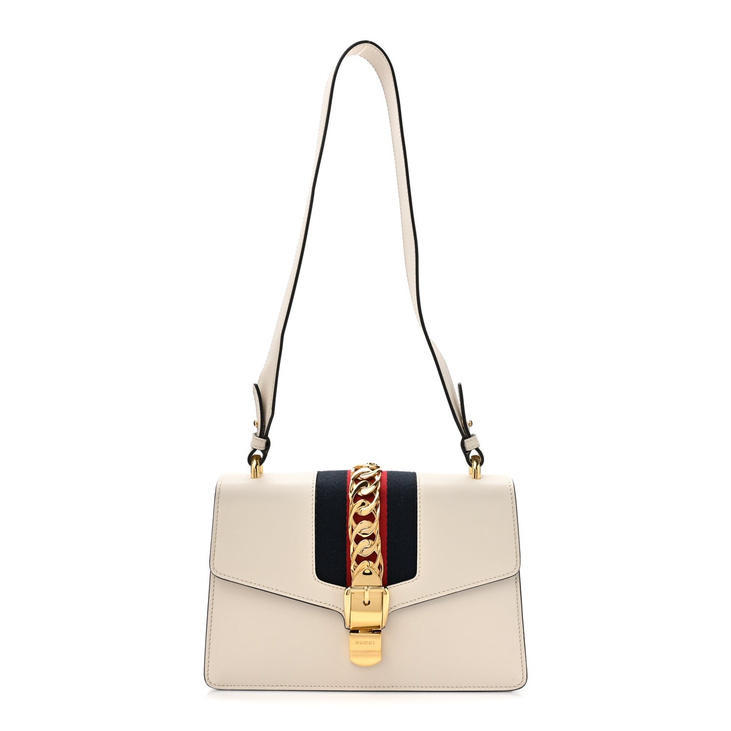 Calfskin Small Sylvie Shoulder Bag Off White