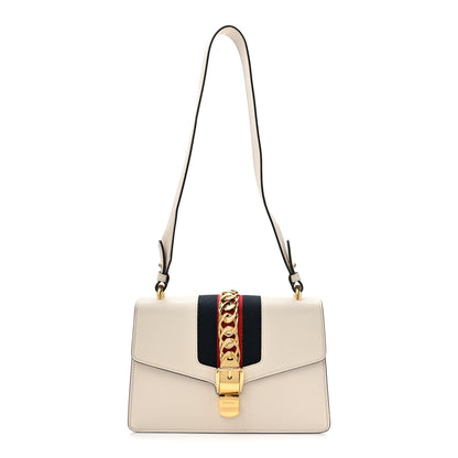 Gucci Calfskin Small Sylvie Shoulder Bag Off White 1 of 11