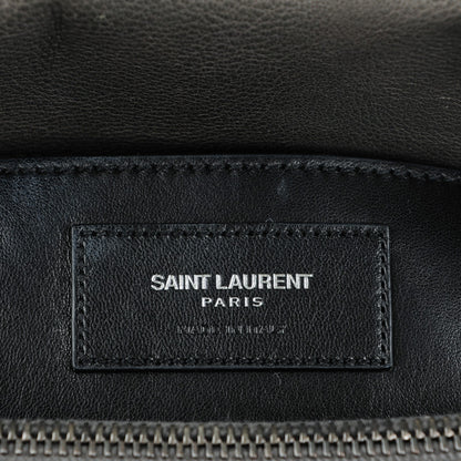 Saint Laurent Sheepskin Matelasse Chevron Monogram Large College Satchel Dark Anthracite 8 of 10