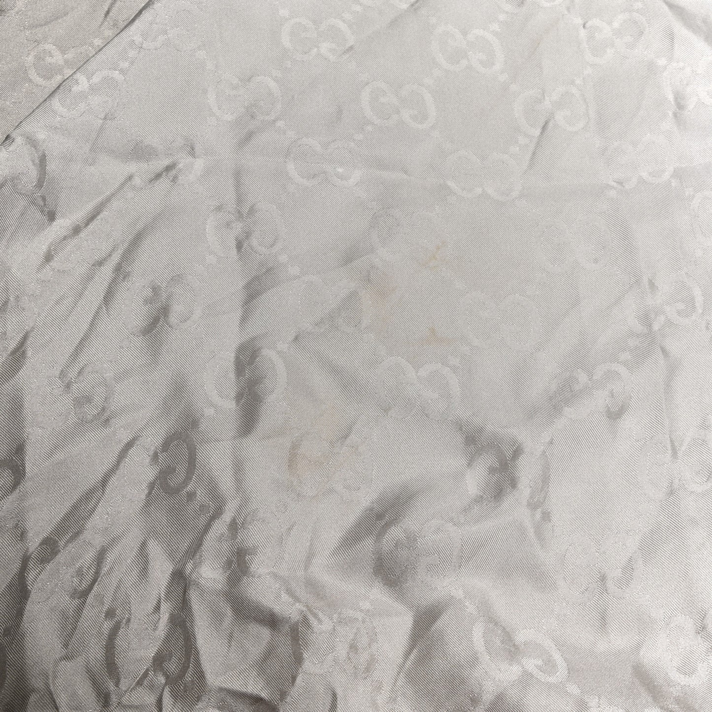 Silk GG Monogram Square Shawl Beige