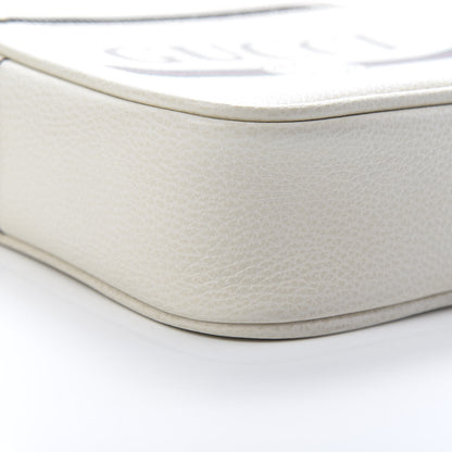 Gucci Grained Calfskin Logo Messenger Bag White 9 of 11